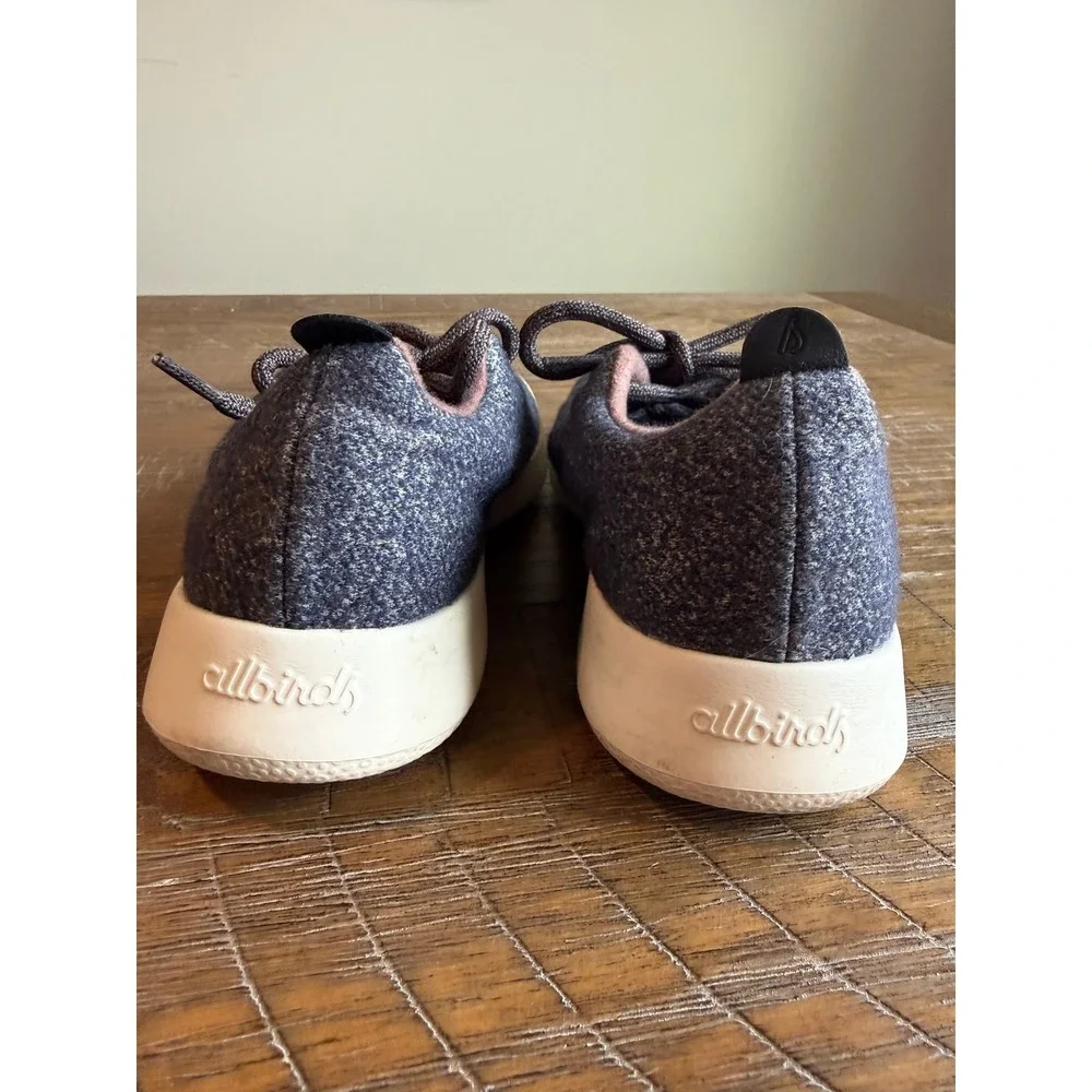 Allbirds Wool Runner Mens Shoes Navy Blue Pink Merino Wool Sneakers 7.5 Womens 9